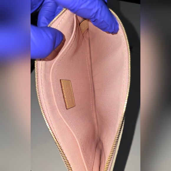 Authentic Louis Vuitton Damier Azur Neverfull GM NM Rose Ballerina Pochette - Picture 7 of 14